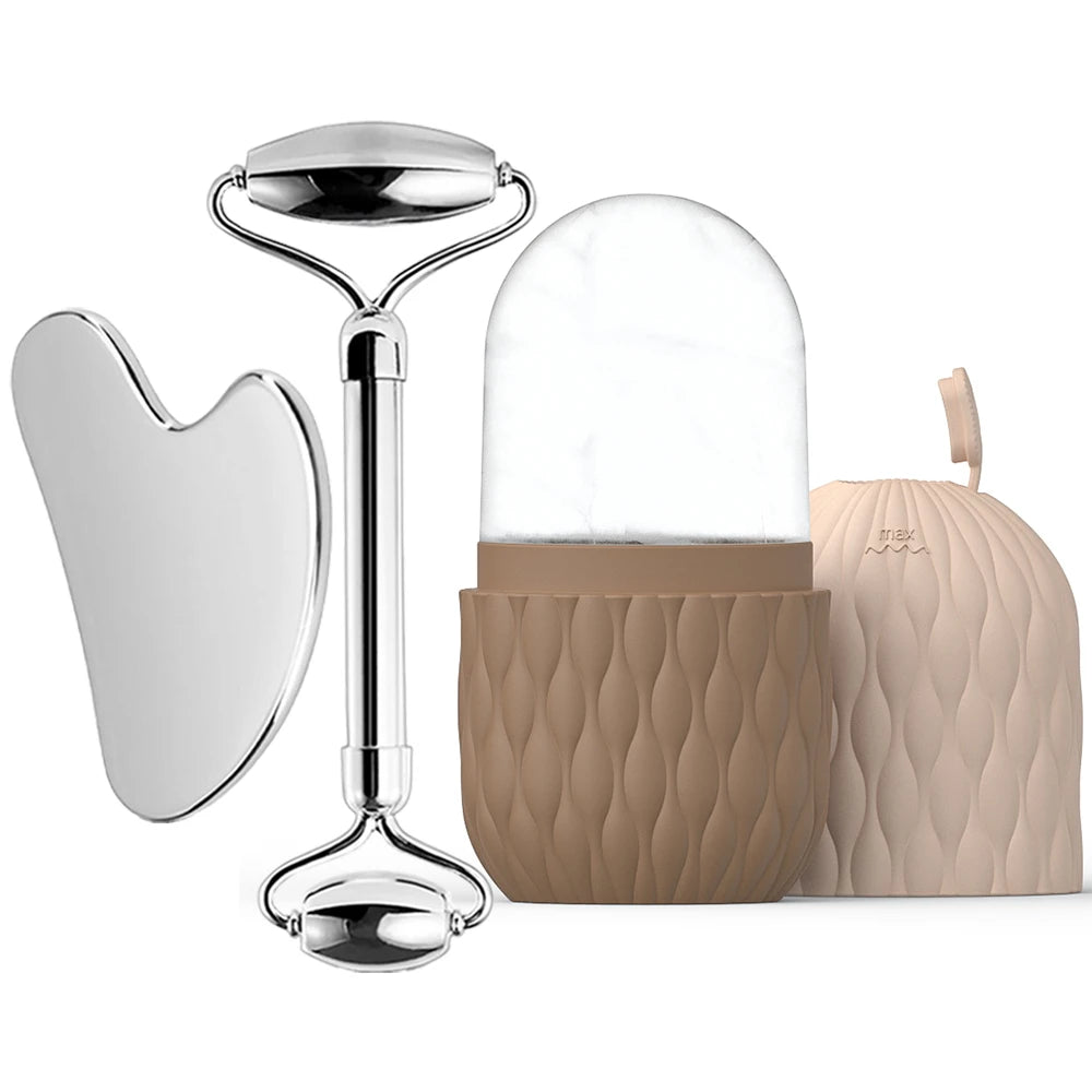 Ice Roller & Gua Sha Facial Sculpting Set