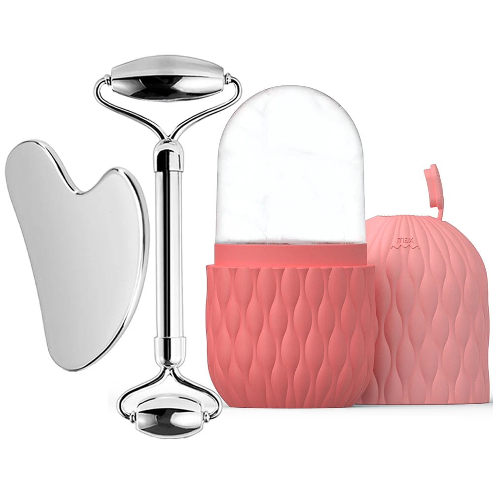 Ice Roller & Gua Sha Facial Sculpting Set